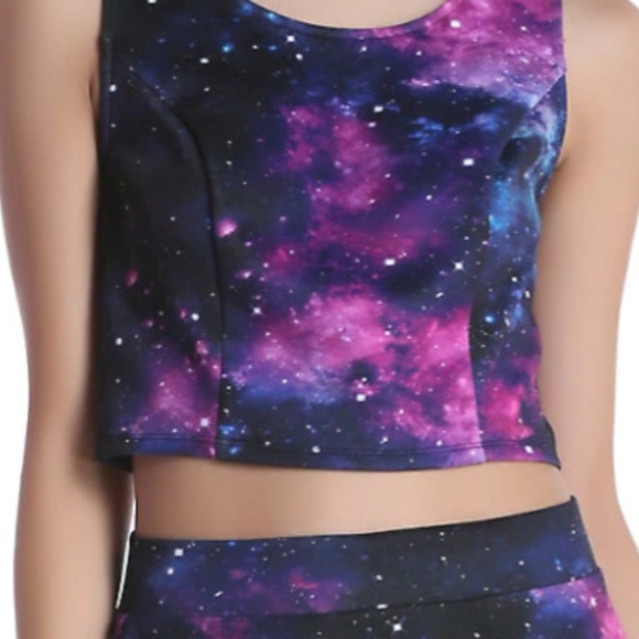 Hot Topic Tops - Galaxy Crop Top Hot Topic Tops - Galaxy Crop Top